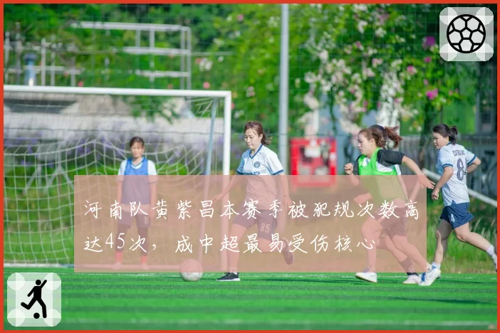 河南队黄紫昌本赛季被犯规次数高达45次，成中超最易受伤核心