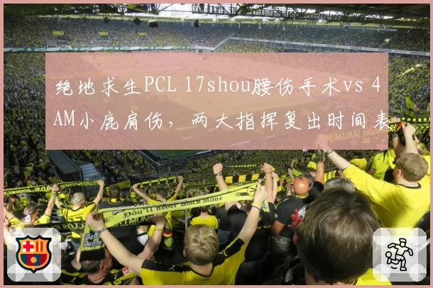 绝地求生PCL 17shou腰伤手术vs 4AM小鹿肩伤，两大指挥复出时间表各有侧重