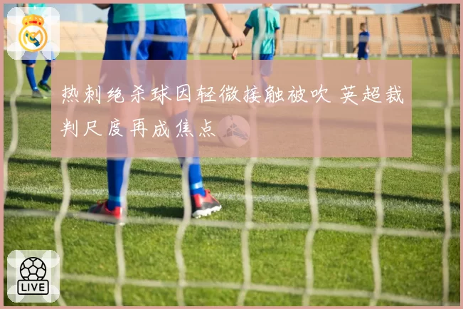 热刺绝杀球因轻微接触被吹 英超裁判尺度再成焦点